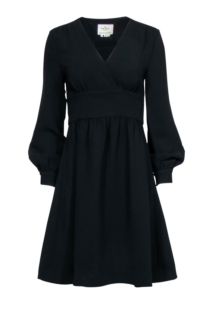 kate spade long sleeve black dress Embellished Sweater Dress