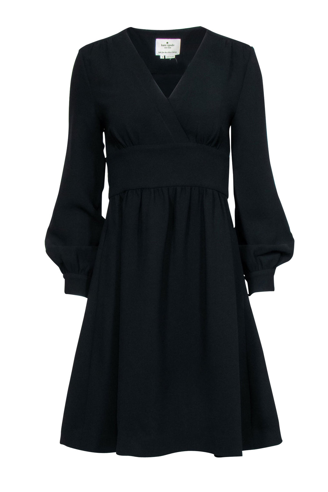 green emerald velvet dress Akris Punto Elements Long Sleeve Fit & Flare Dress in Black, 10 main image 1