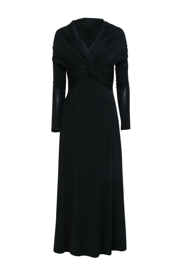 Khaite - Black Long Sleeve Mid Maxi Dress Sz M Khaite - Black Long Sleeve Mid Maxi Dress Sz M