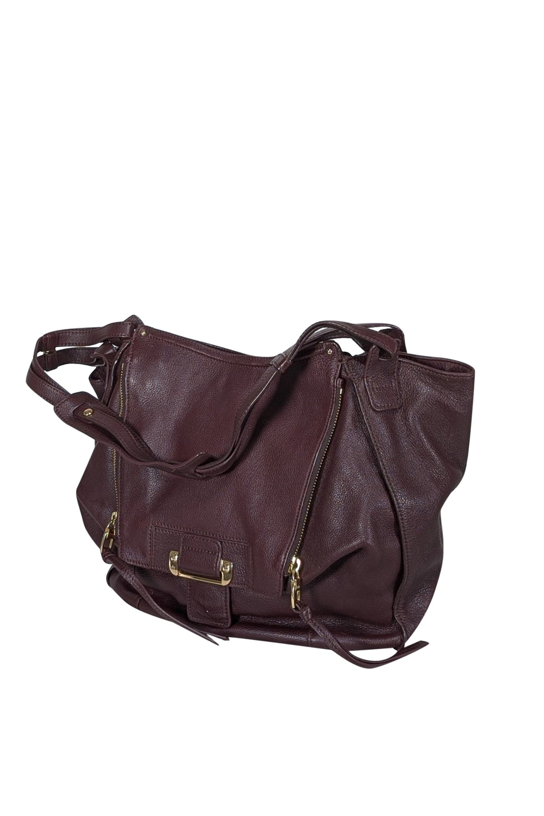 kooba Kooba - Dark Maroon Leather Shoulder Bag | Current Boutique