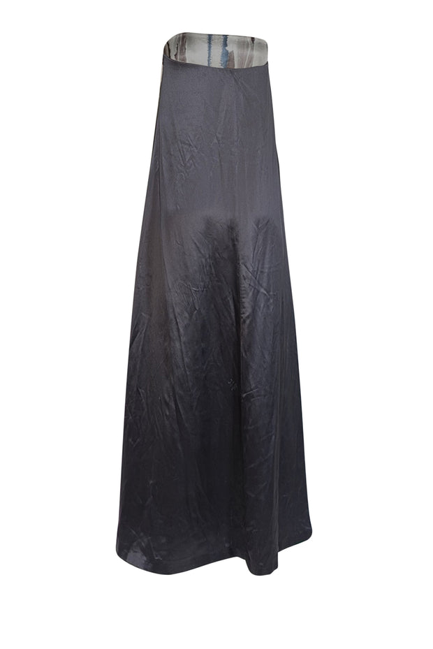 Kayse Strapless Gown In Eclipse Print Silk - Castle Grey by Lafayette 148 NY Kayse Strapless Gown In Eclipse Print Silk - Castle Grey by Lafayette 148 NY