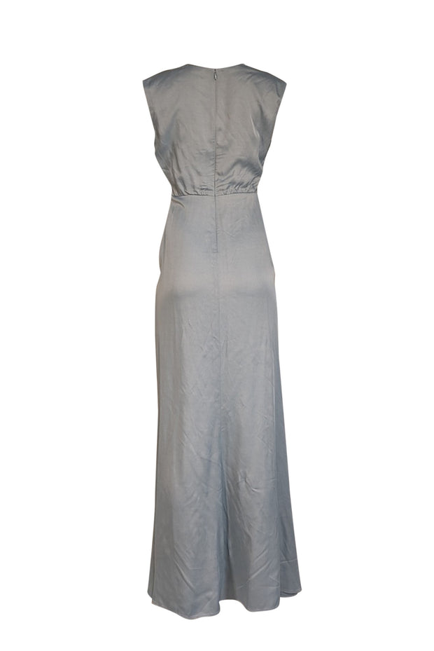 Lapointe - Dove Blue Satin Shirred Maxi Dress Sz 6 Lapointe - Dove Blue Satin Shirred Maxi Dress Sz 6
