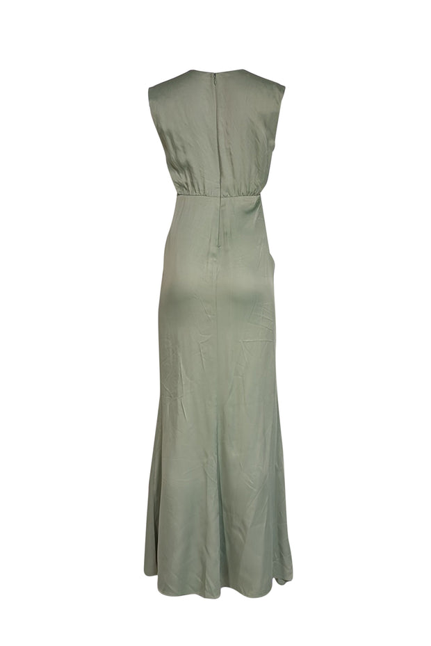LAPOINTE Satin Shirred Dress | Olive / 6 LAPOINTE Satin Shirred Dress | Olive / 6