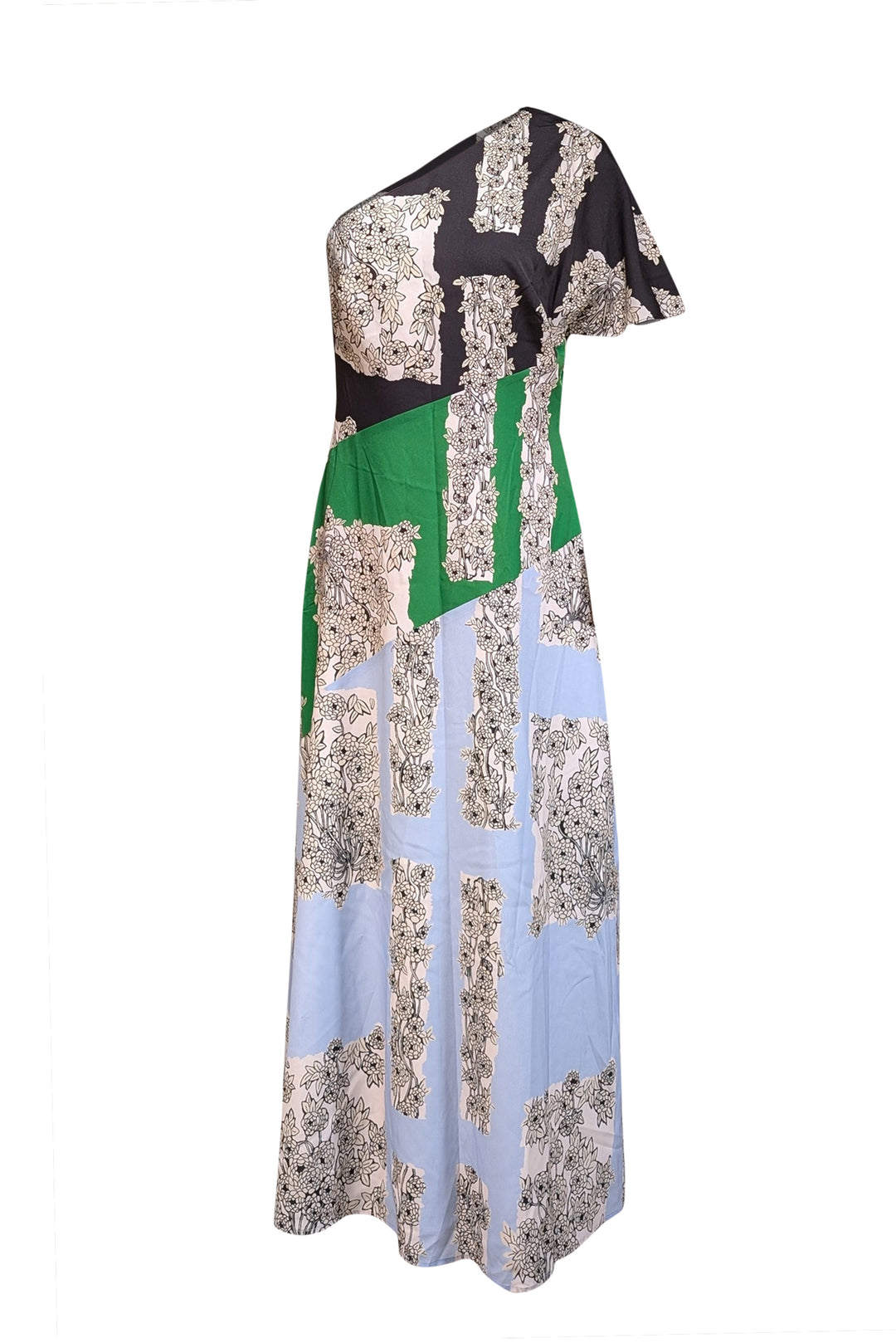 green emerald velvet dress Lela Rose Women's Metallic Floral Jacquard & Beaded Fringe Gown - Forest main image 1