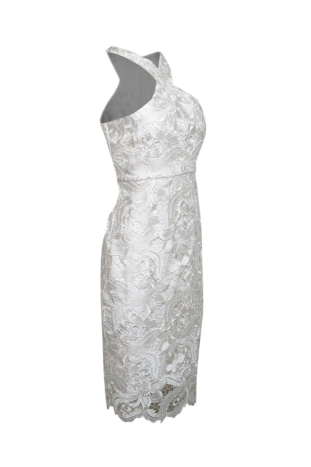 Likely - White Lace Halter Neck Sheath Dress Sz 6 Likely - White Lace Halter Neck Sheath Dress Sz 6