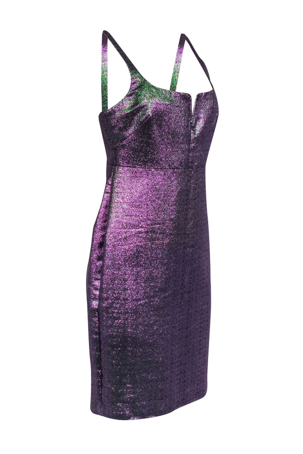 Current Boutique-Likely - Purple & Green Iridescent Sleeveless Dress Sz 8
