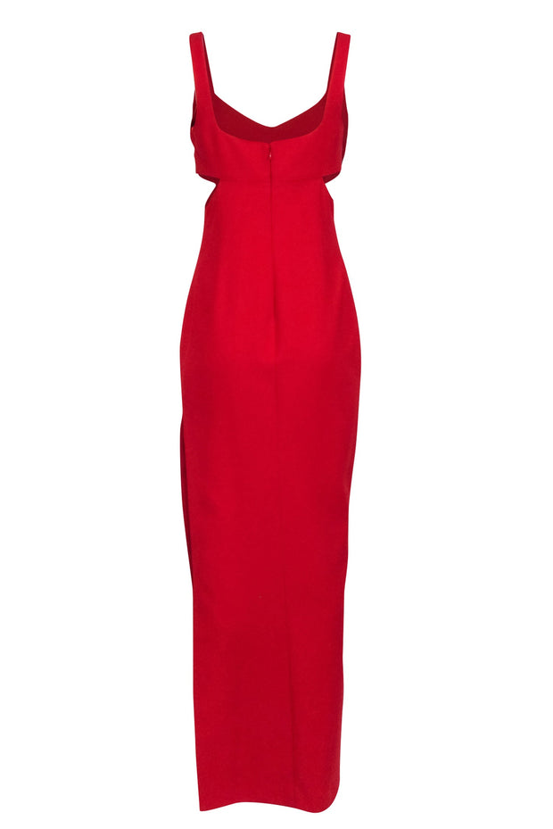 Likely S- Red Sleeveless Side Cut Out High Slit Gown Sz 8 Likely S- Red Sleeveless Side Cut Out High Slit Gown Sz 8