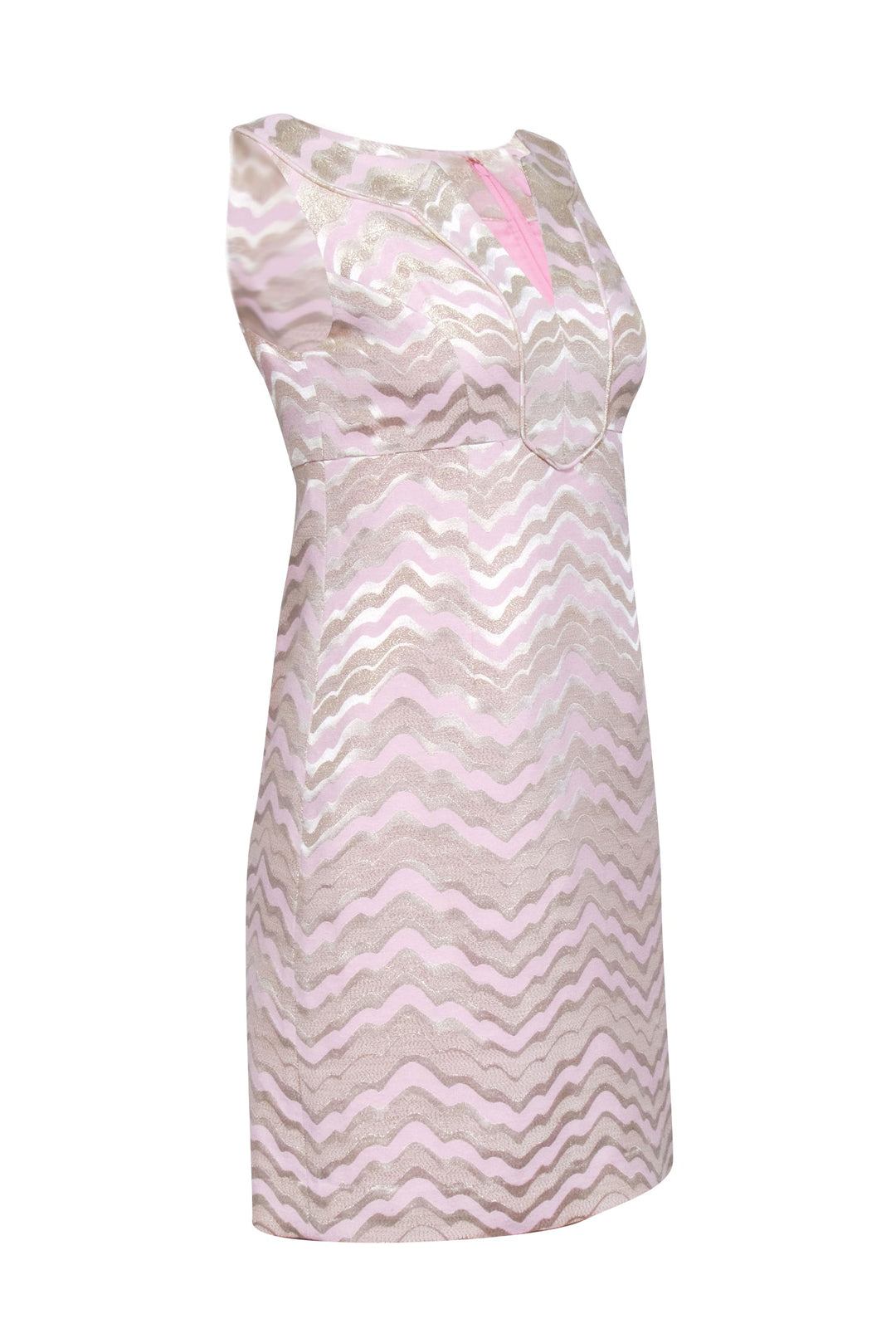 Lilly Pulitzer - Blush Pink & Gold Metallic Print Sleeveless Dress Sz Lilly Pulitzer - Blush Pink & Gold Metallic Print Sleeveless Dress Sz