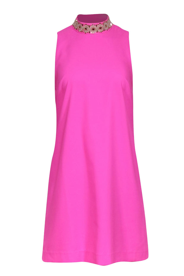 bright pink shift dress From The Heart Fuchsia Pink Shift Dress, Medium - The Mint Julep Boutique