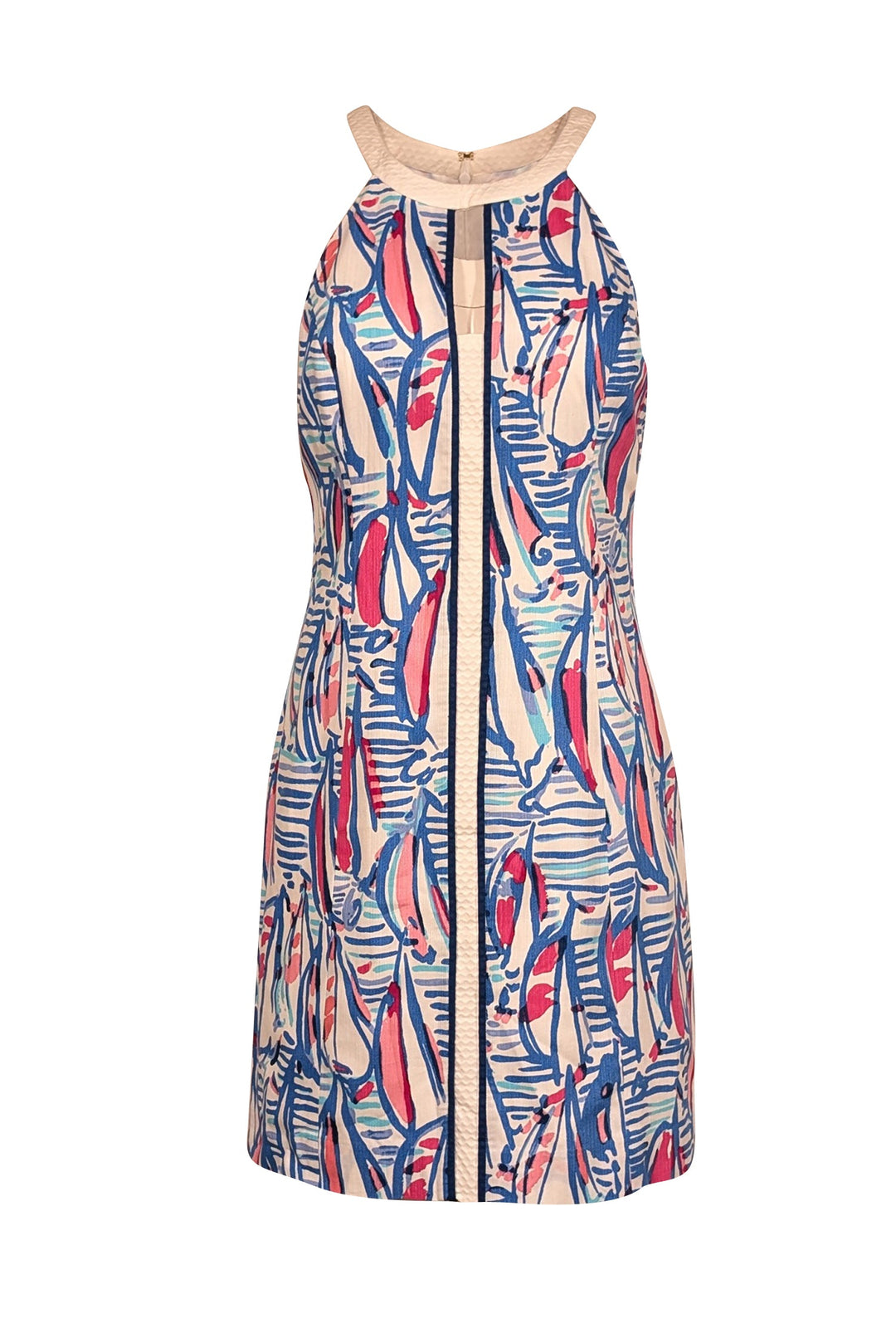 Lilly Pulitzer - Blue, White, & Pink Print Sleeveless Dress Sz 6 Lilly Pulitzer - Blue, White, & Pink Print Sleeveless Dress Sz 6