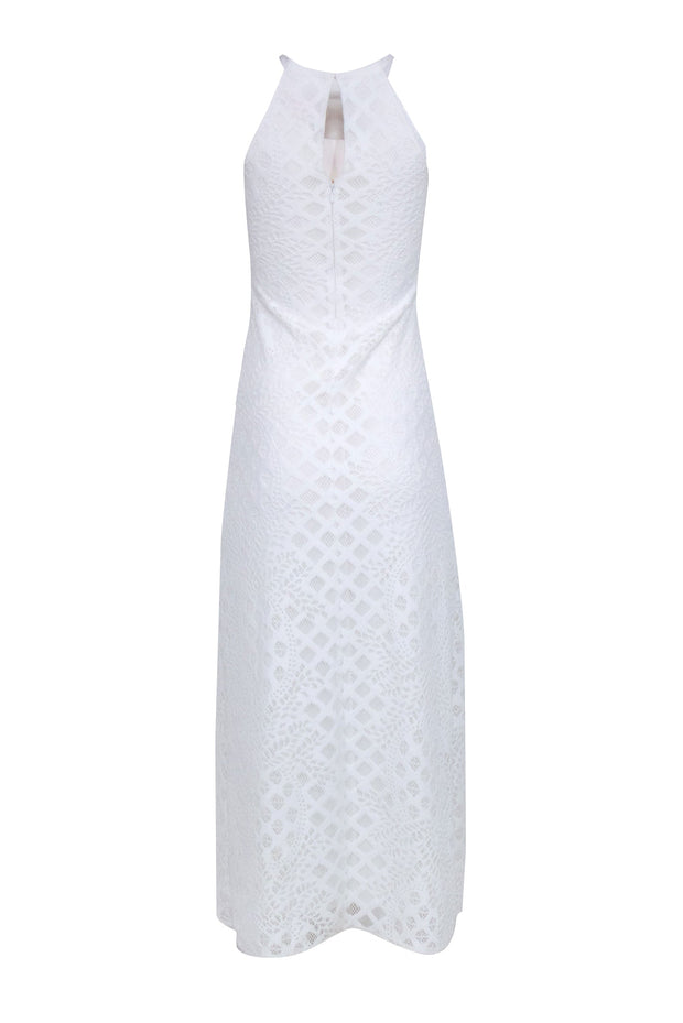Lilly Pulitzer - White Sleeveless High Neck Crochet Lace Maxi Dress Sz Lilly Pulitzer - White Sleeveless High Neck Crochet Lace Maxi Dress Sz