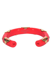Current Boutique-Louis Vuitton - Dark Coral Orange & Gold "Daily" Bracelet