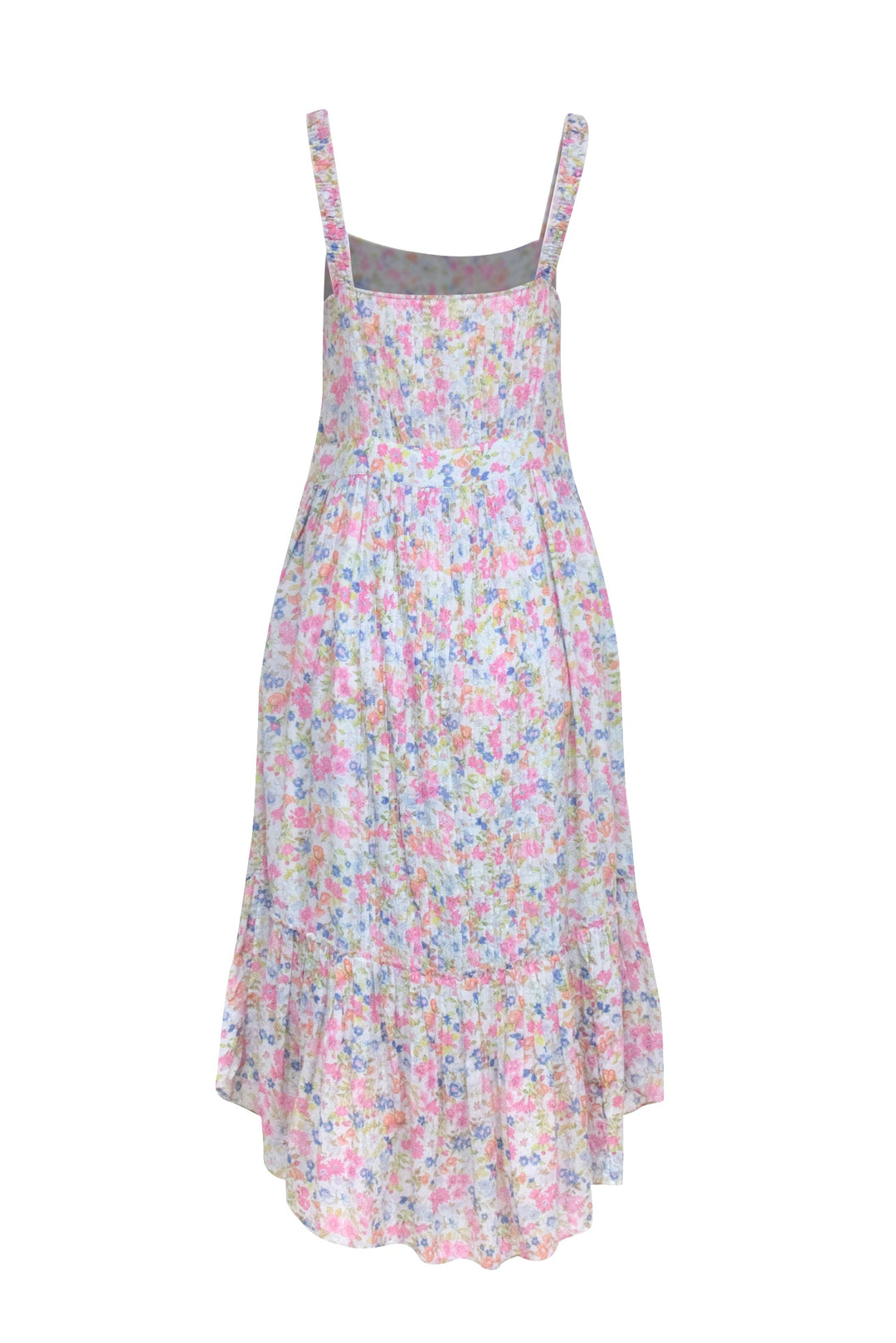 LoveShackFancy - Light Blue Floral Print Pleated Midi Dress Sz 6 LoveShackFancy - Light Blue Floral Print Pleated Midi Dress Sz 6