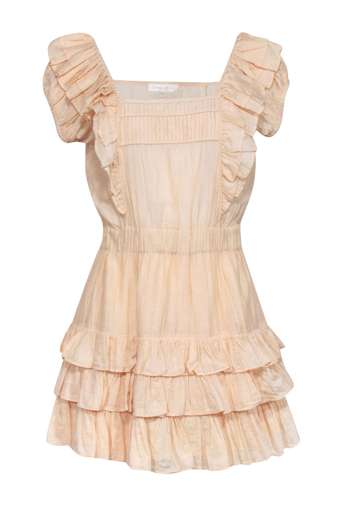 loveshackfancy orange dress LoveShackFancy - - Luxie Strapless Cotton Midi Dress - Orange - US 0
