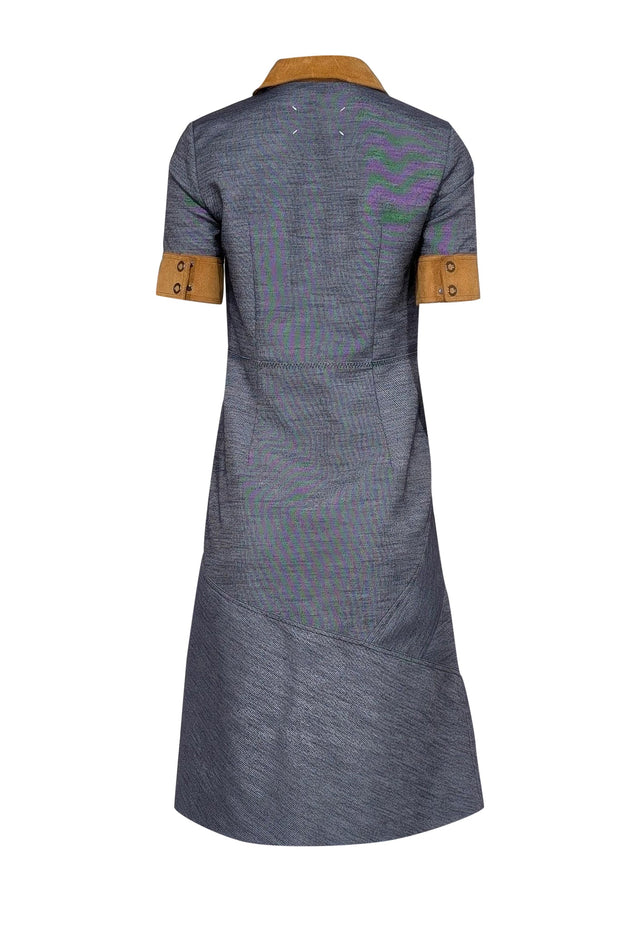 margiela denim dress Maison Martin Winter Wear 25 featuring a fleece bodice Lisa Maxi Dress, in Size CN/US:XXL / 14