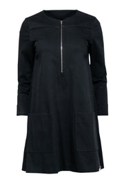 Current Boutique-Maje - Black Cargo Quarter Zipper Front Dress Sz 4
