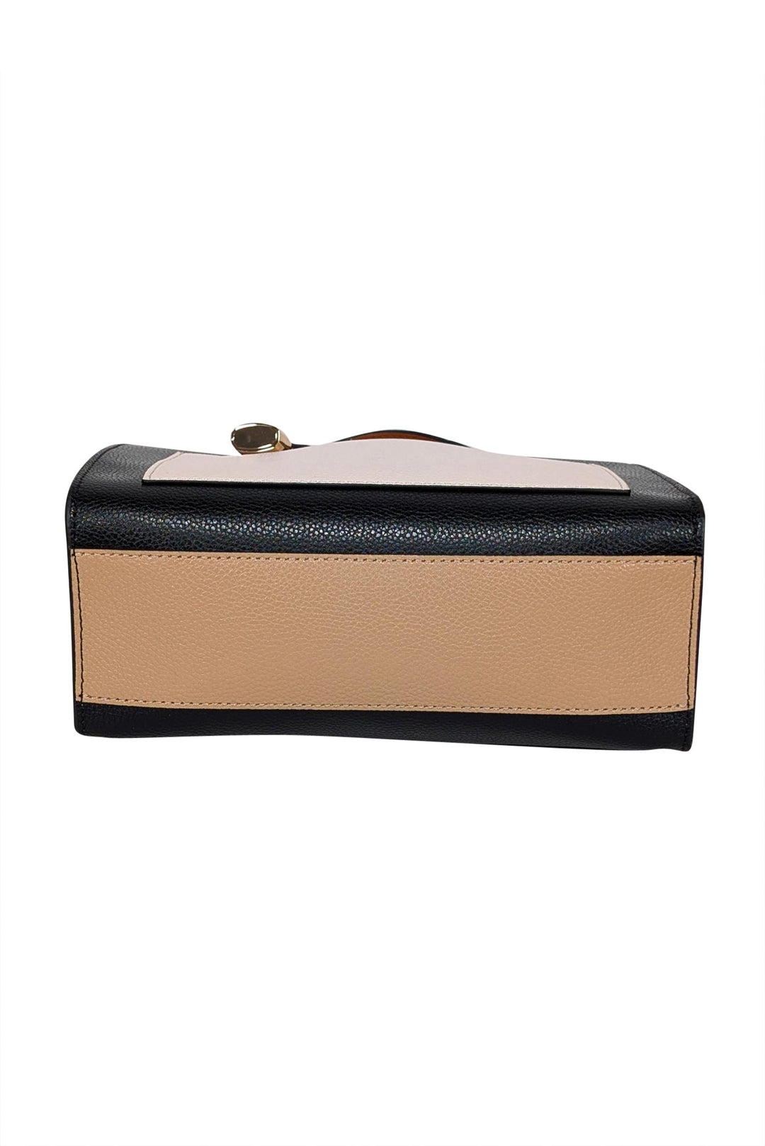 Marc Jacobs - Black, Cream, & Tan Leather Mini Grind Colorblock Crossb