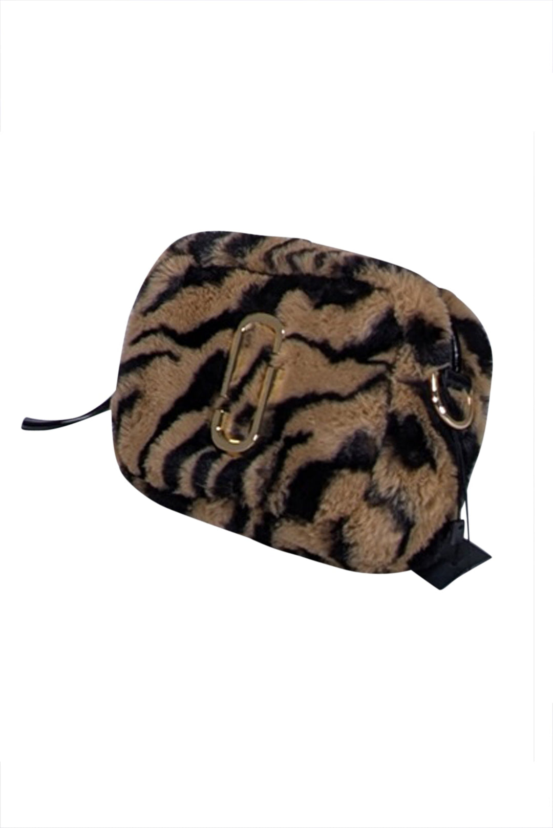 Marc Jacobs - Tan & Black Animal Print Faux Fur Snapshot Shoulder