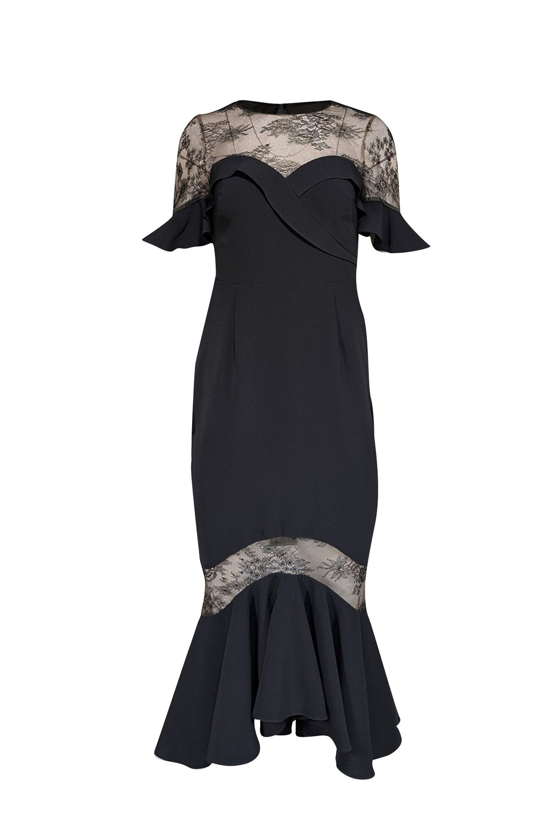 slim fit dress slacks Chic V-Neck Open Back Scarlet Lace Evening Dresses Elegant Long Sleeves Fit and Flare Wholesale Prom Dresses main image 0