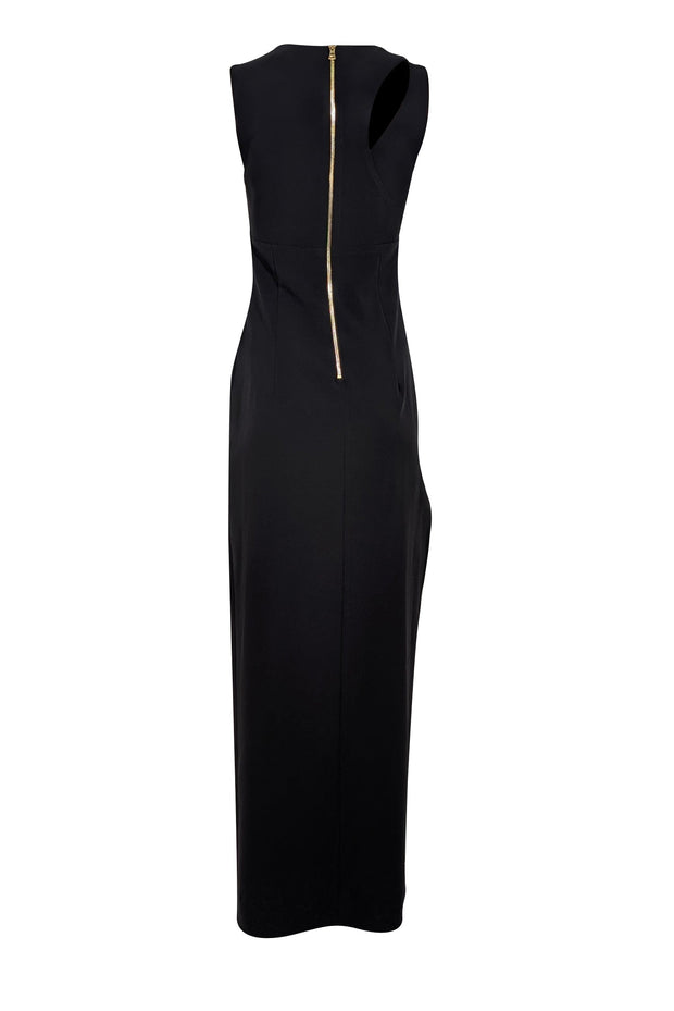 Maria Bianca Nero - Black Sleeveless Cut Out Shoulder Formal Dress Sz Maria Bianca Nero - Black Sleeveless Cut Out Shoulder Formal Dress Sz