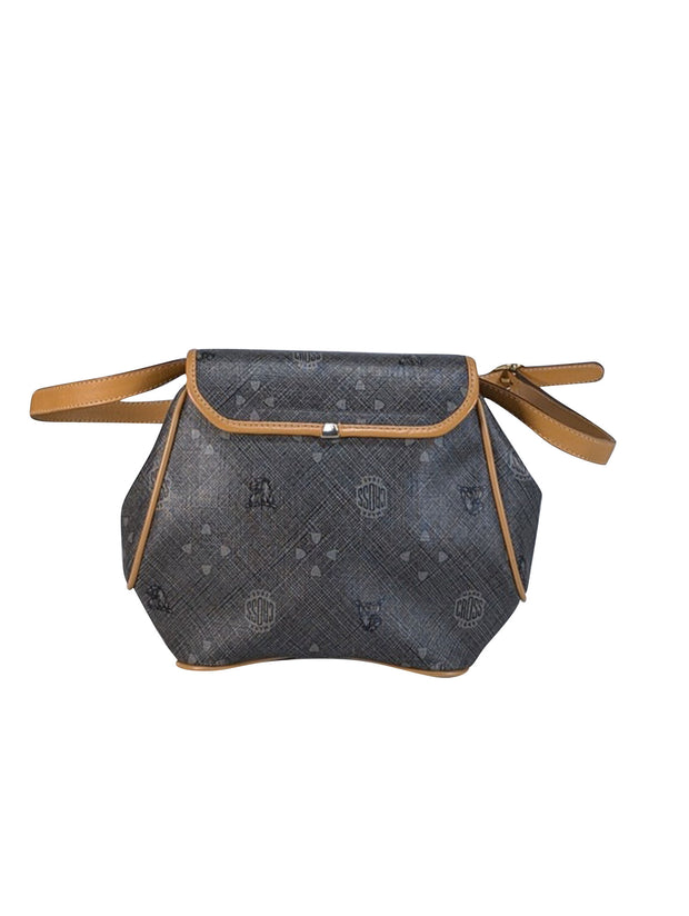 Current Boutique-Mark Cross - Grey Coated Canvas Print Crossbody Bag