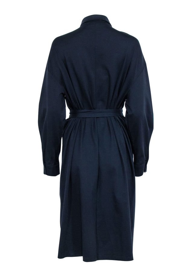 max mara long sleeve dress Max Mara | Woman - Washed silk canvas dress - Ultramarine