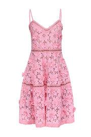 Current Boutique-Michael Kors - Pink Floral Lace Sleeveless Dress Sz 2