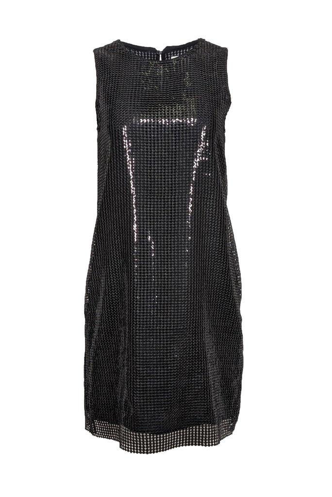 michael kors black sequin dress Sequined Jersey Tank Dress in BLACK - Sale