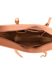 Current Boutique-Michael Kors - Light Pink & Tan Saffiano Leather Tote Bag