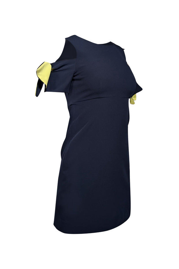 milly navy blue dress Milly Women's Liv Belted Pleated Dress - Blue - Size 4