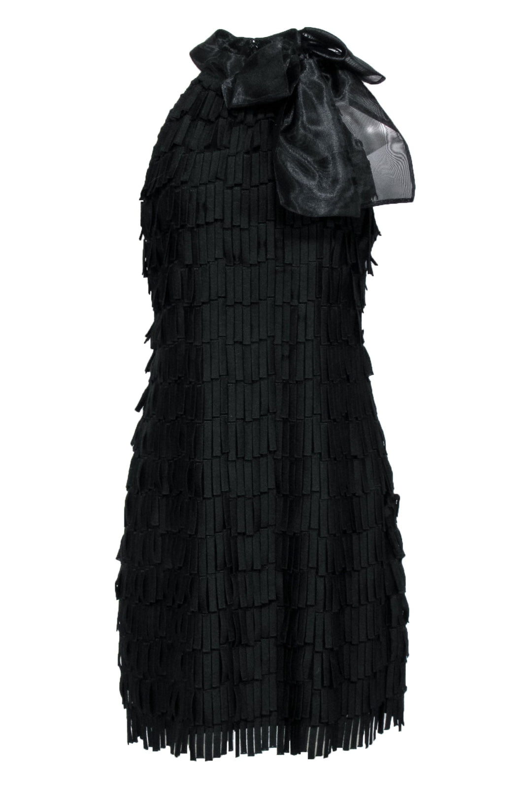 Milly Women's Fringe Embellished Gwyneth Midi Dress | Black