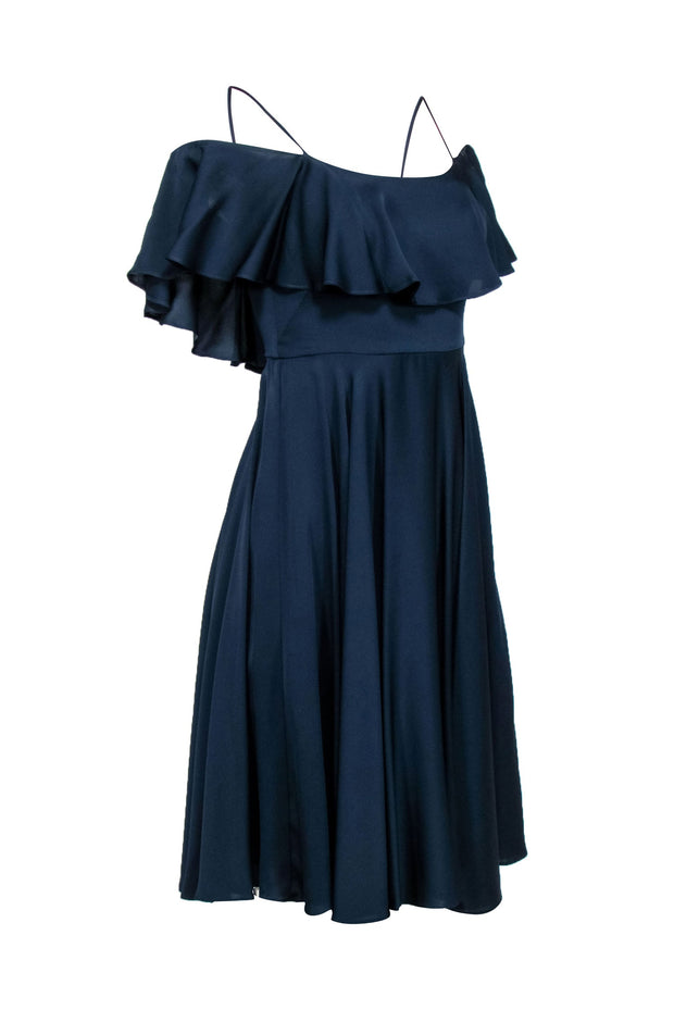 milly navy blue dress Milly Women's Nalani Pleated Midi-Dress - Navy