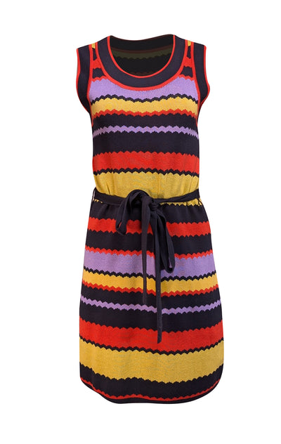 Milly - Black, Purple, Orange, & Yellow Print Knit Dress Sz S Milly - Black, Purple, Orange, & Yellow Print Knit Dress Sz S
