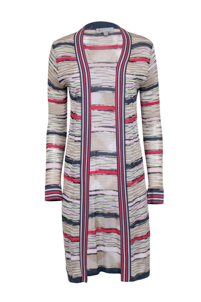 Current Boutique-Missoni - Beige, Grey, & Multi Color Print Cardigan Sz 4