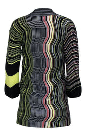 Current Boutique-Missoni - Black w/ Multicolor Stripe Open Front Cardigan Sz 2