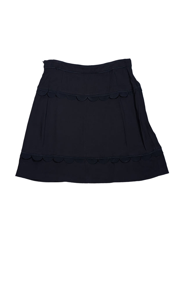 Missoni - Black Scallop Skirt Sz M - Current Boutique