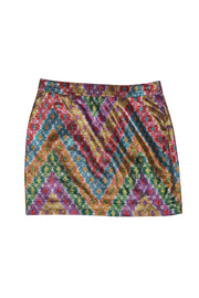 Current Boutique-Missoni - Multicolor Metallic Print Mini Skirt Sz S