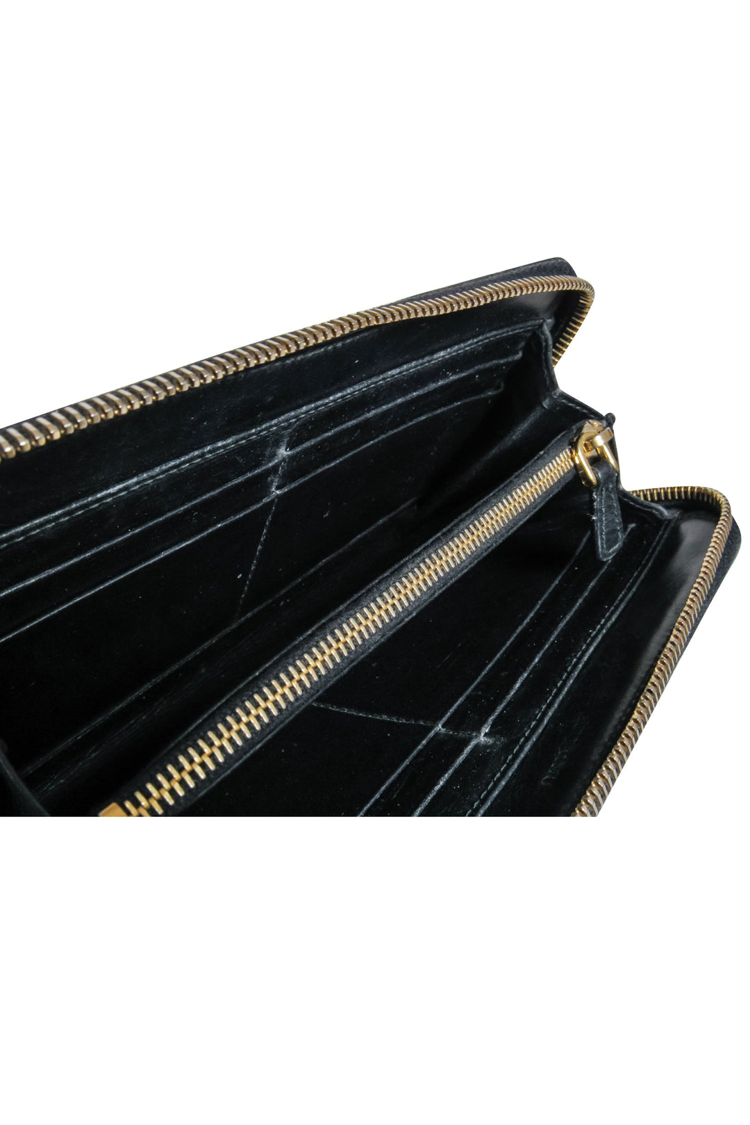 Miu Miu - Black Croc-Embossed Leather Long Wallet