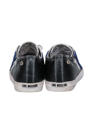 Current Boutique-Love Moschino - White, Blue, & Black Lace Up Sneaker Sz 8