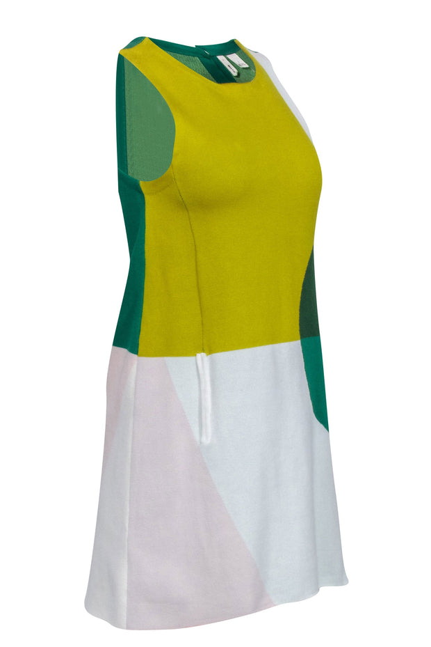 Moth - Yellow, Green, & White Knit Sleeveless Dress Sz S Moth - Yellow, Green, & White Knit Sleeveless Dress Sz S
