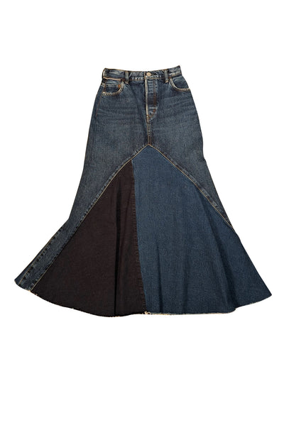 Moussy - Dark Wash Blue Denim "Vicksburg" Maxi Skirt Sz XS - Current Boutique