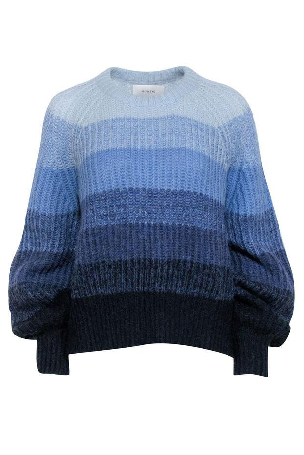 Current Boutique-Munthe - Blue Ombre Wool & Alpaca Blend Sweater Sz 4