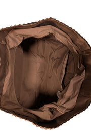 Current Boutique-Naghedi - Metallic Taupe Woven Large Tote Bag