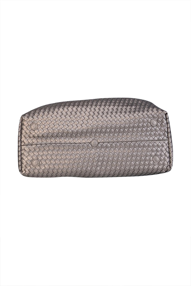 Current Boutique-Naghedi - Metallic Taupe Woven Large Tote Bag