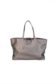 Current Boutique-Naghedi - Metallic Taupe Woven Large Tote Bag