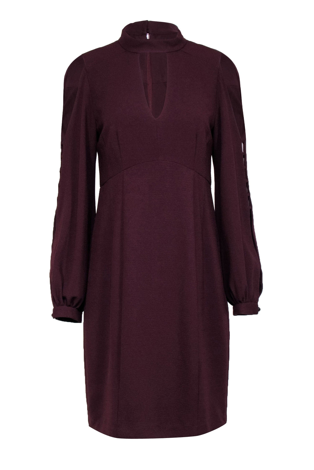 Nanette Lepore - Maroon Cold Shoulder w/ Choker Neck Dress Sz 12 Nanette Lepore - Maroon Cold Shoulder w/ Choker Neck Dress Sz 12