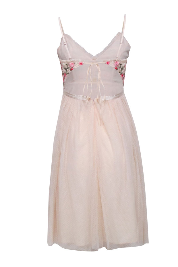 Needle & Thread - Pink Embroidered Babydoll Dress w/ Tulle Skirt Sz 4 Needle & Thread - Pink Embroidered Babydoll Dress w/ Tulle Skirt Sz 4