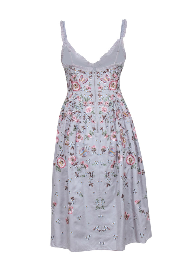 needle and thread embroidered dress Needle & Thread Floral-embroidered Midi Dress