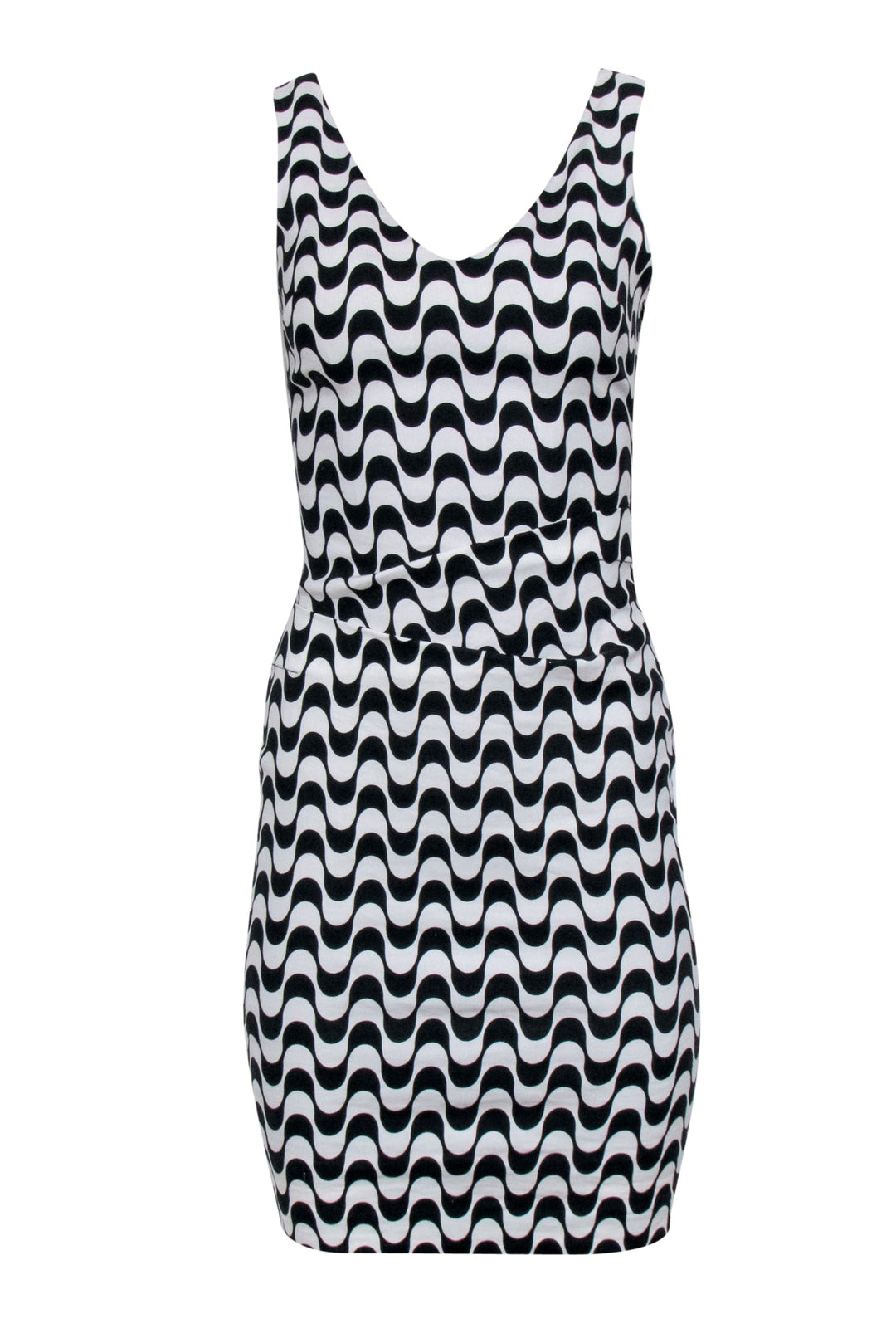 nicole miller black and white dress Nicole Miller Sundress Black and White Sleeveless Elastic Waist Dress Size 16