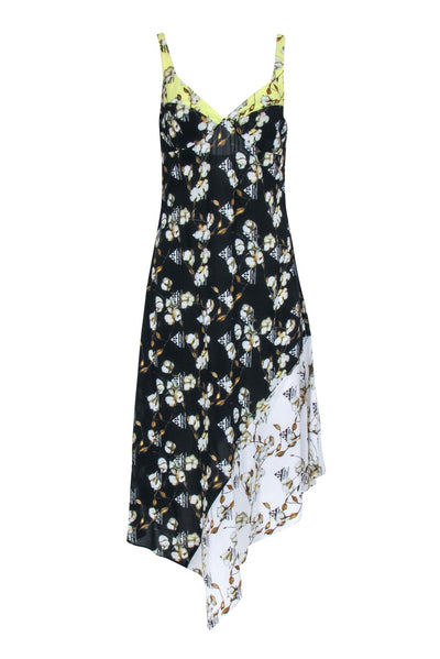 Current Boutique-Off-White - Black & Yellow Logo Print Dress Sz 6